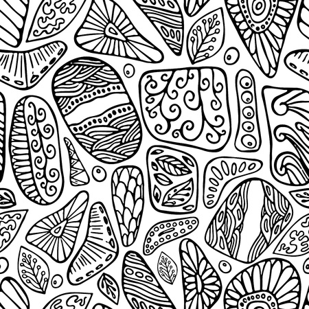 stock vector seamless flower, doodle pattern. abstract art backgroundのイラスト素材