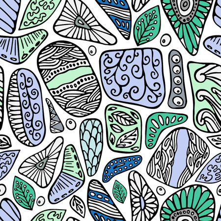 stock vector seamless flower, doodle pattern. abstract art backgroundのイラスト素材