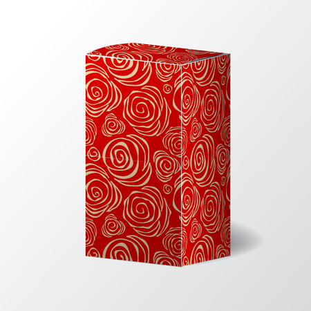 cardboard package  on the grey background. mock up, template. stock vectorのイラスト素材