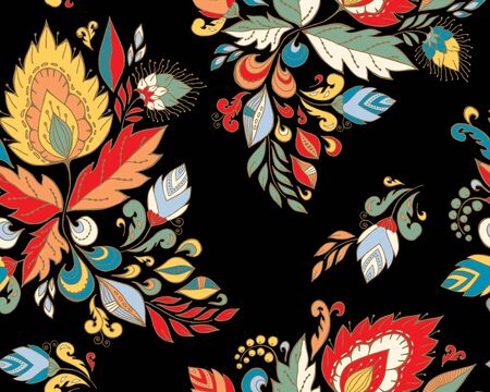 stock vector seamless flower, doodle pattern. abstract art backgroundのイラスト素材