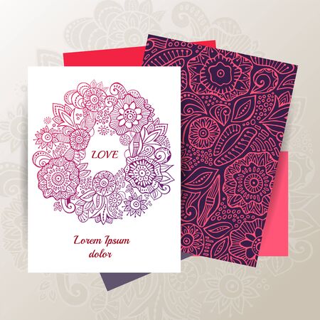 Stock vector art brochure template. layout design. corporate business report. mock upのイラスト素材