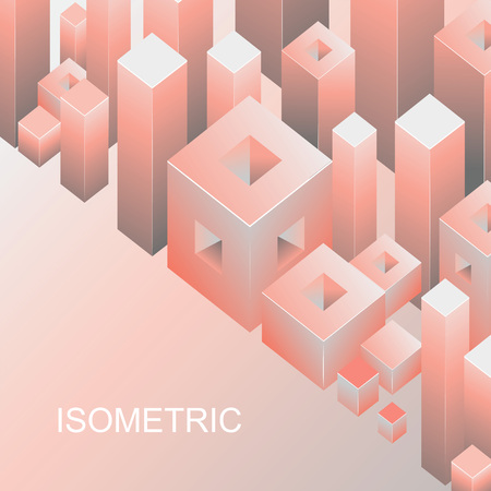 abstract geometric background with squareのイラスト素材