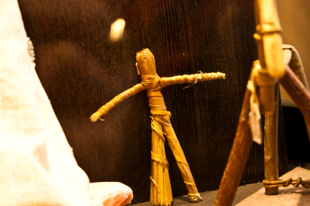 The ancient sculpture in the museum.の写真素材