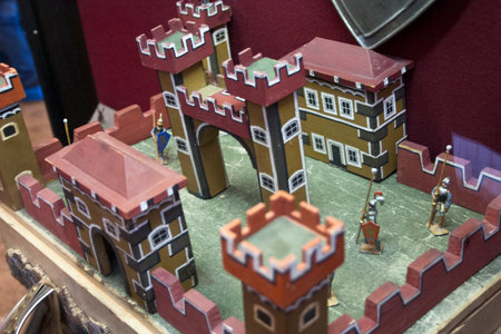Piece of art at Expo, universal exposition on the theme of mini models in Sergiev Pasadの写真素材