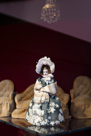 Sculpture of a girl in the form of a dollの写真素材