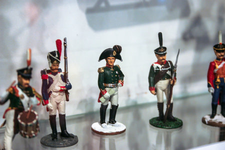 Figurines of soldiers in the museumの写真素材
