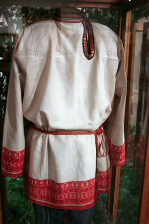 Russian folk costume, embroidery, embroideryの写真素材