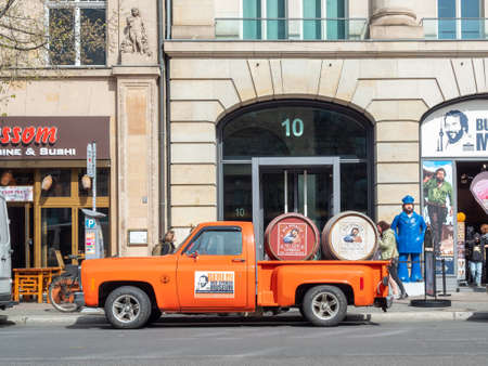 Berlin, Germany, April 13, 2022: People are walking along the street.Popular tourist destination in Berlinのeditorial素材