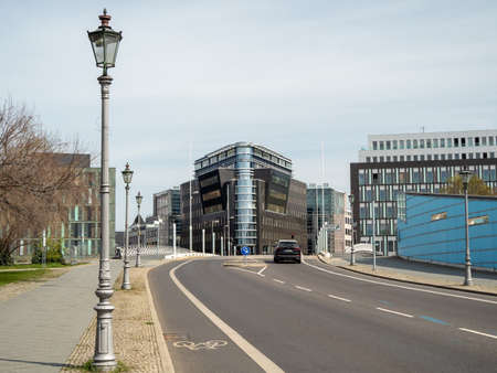 Berlin, Germany, April 13, 2022: People are walking along the street.Popular tourist destination in Berlinのeditorial素材