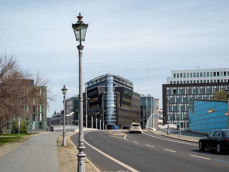 Berlin, Germany, April 13, 2022: People are walking along the street.Popular tourist destination in Berlinのeditorial素材