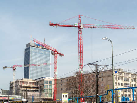Berlin, Germany, April 13, 2022: People are walking along the street.Popular tourist destination in Berlinのeditorial素材