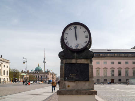 Berlin, Germany, April 13, 2022: People are walking along the street.Popular tourist destination in Berlinのeditorial素材