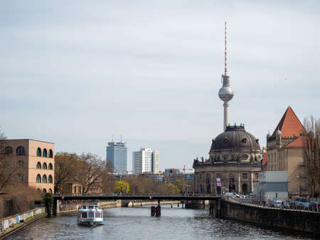 Berlin, Germany, April 13, 2022: People are walking along the street.Popular tourist destination in Berlinのeditorial素材