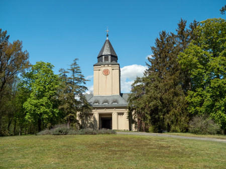 Chapel. Chapel buildings among the trees.のeditorial素材