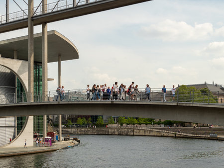 BERLIN, GERMANY - MAY 21, 2023 Business center of Berlin. BERLIN, GERMANY - MAY 21, 2023のeditorial素材