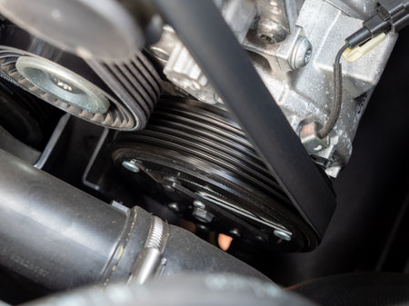 Engine of a modern car close-up. The engine of a modern car.