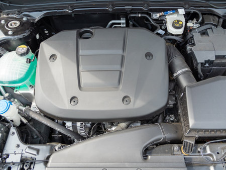 Engine of a modern car close-up. The engine of a modern car.