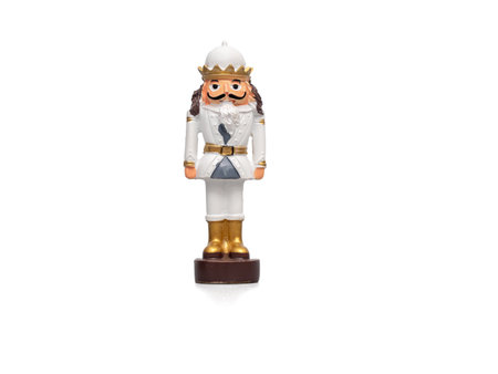 Christmas Nutcrackers isolated on white background. Traditional wooden figurine.