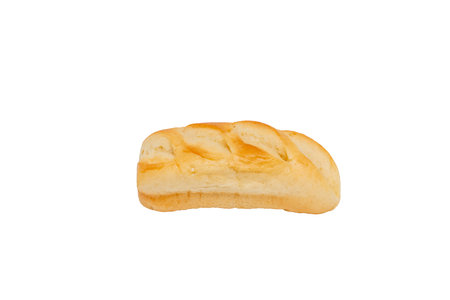 Milk bun with brown crust. Milk bun isolated on white background