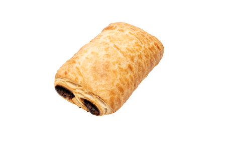 Brown dough with chocolate filling.の写真素材