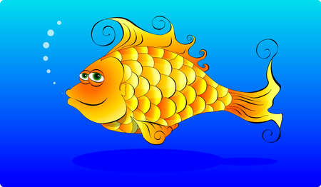 gold fishのイラスト素材