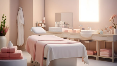 beauty and body care interior of new beauty salonの素材