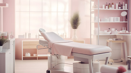 beauty and body care interior of new beauty salonの素材