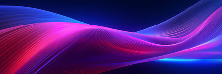 hi-tec abstract background with glowing waves .の素材