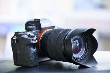 DSLR CAMERA, BLACK BODY OF SONY CAMERAのeditorial素材