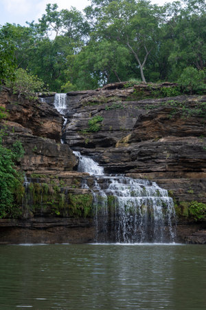 The Pandav Falls is a waterfall in the Panna district in the Indian state of Madhya Pradeshの写真素材
