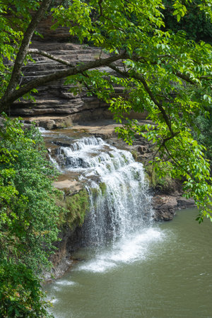 The Pandav Falls is a waterfall in the Panna district in the Indian state of Madhya Pradeshの写真素材