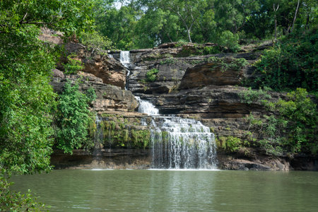The Pandav Falls is a waterfall in the Panna district in the Indian state of Madhya Pradeshの写真素材