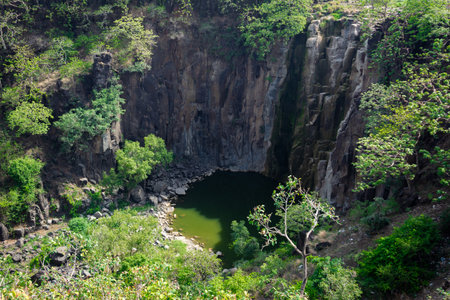 Patalpani Waterfall, Indore, Madhya Pradesh, India.の写真素材