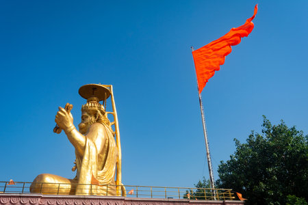 Pitra parvat hanuman statue in indore, madhya pradesh, india. It is the largest octa-mental statue of asia.の写真素材