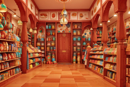 The interior of the Russian souvenir shopの素材