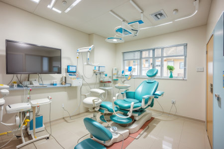 Interior of a modern dental clinic. Dental equipment and toolsの素材