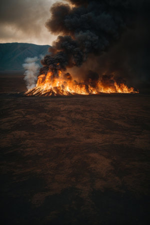 Kilauea Volcano eruption in Hawaii Volcanoes National Parkの素材