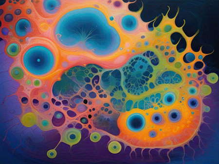 Abstract background. Psychedelic texture. Artwork for creative design.の素材