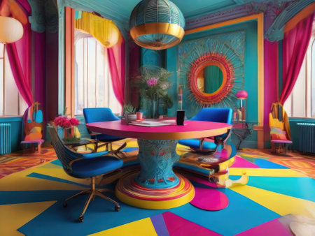 Interior of a children's room in a modern style. 3d renderの素材