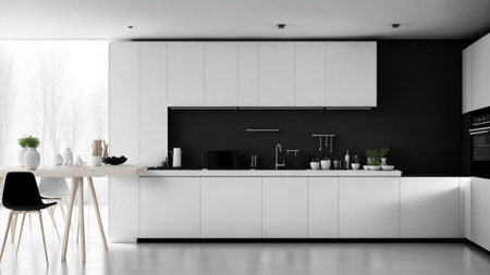 modern kitchen and minimalist interior designの素材