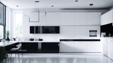 modern kitchen and minimalist interior designの素材