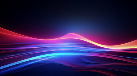 abstract background with smooth lines and bokeh - vector illustrationの素材