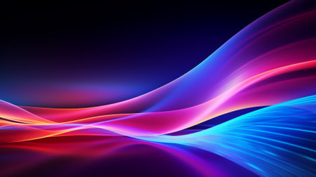 abstract background with smooth lines in blue and red colors, vector illustrationの素材