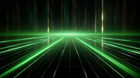 Futuristic technology background with glowing lines and space for your textの素材