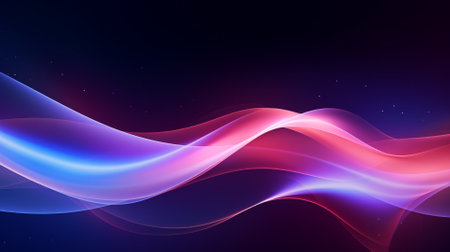 abstract background with blue and purple wavy lines, vector illustrationの素材