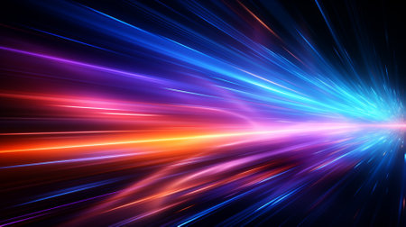abstract background with glowing lines and bokeh, ai-generatedの素材