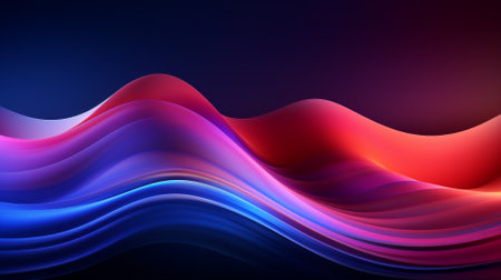 Abstract background with blue and pink wavy lines. Vector illustration.の素材