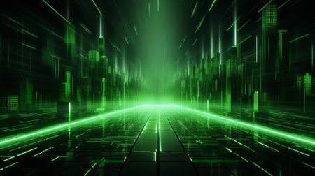 Futuristic Sci-Fi Futuristic Background With Glowing Linesの素材