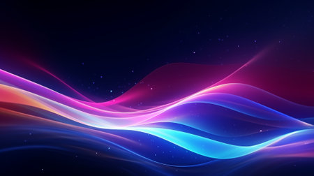 abstract background with blue and purple wavy lines, vector illustrationの素材
