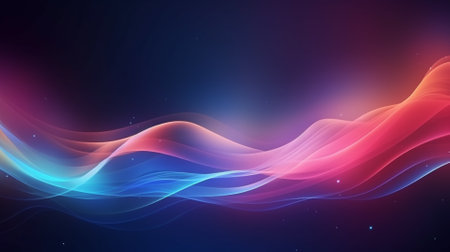 abstract background with blue and pink wavy lines. vector illustrationの素材